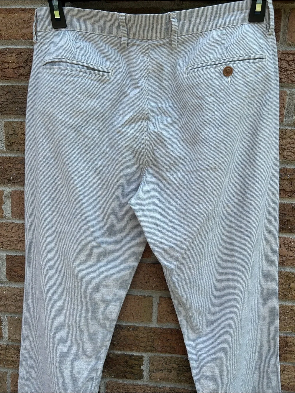 J. Crew Light blue / white horizontal stripe Men's Chino Pants 32x30